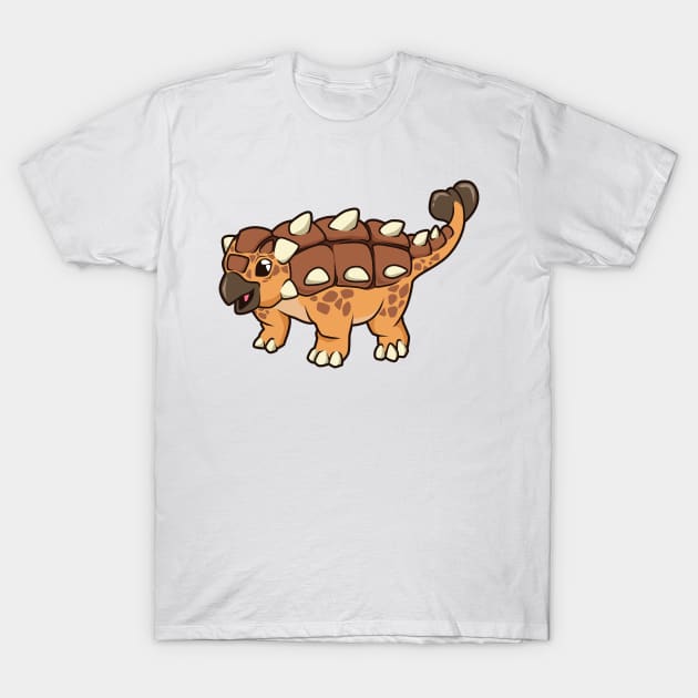 Kawaii Ankylosaurus T-Shirt by Modern Medieval Design